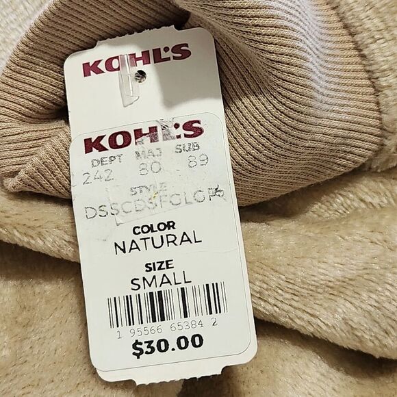 Mickey Mouse Sweater Size Small/Medium Natural Color Hooded Super Soft - Picture 10 of 14